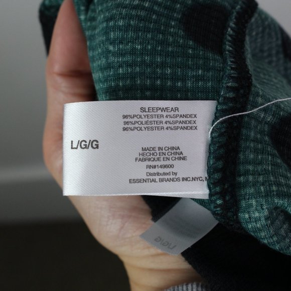 PJ Couture Micro Fleece Polka Dot Pajama Pants Green L - Picture 4 of 6